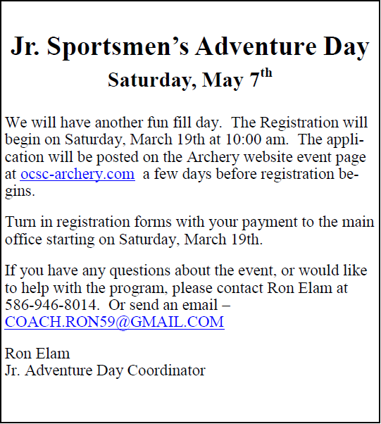 We will have another fun filled day. The Registration will begin on Saturday, March 19th at 10:00 am.