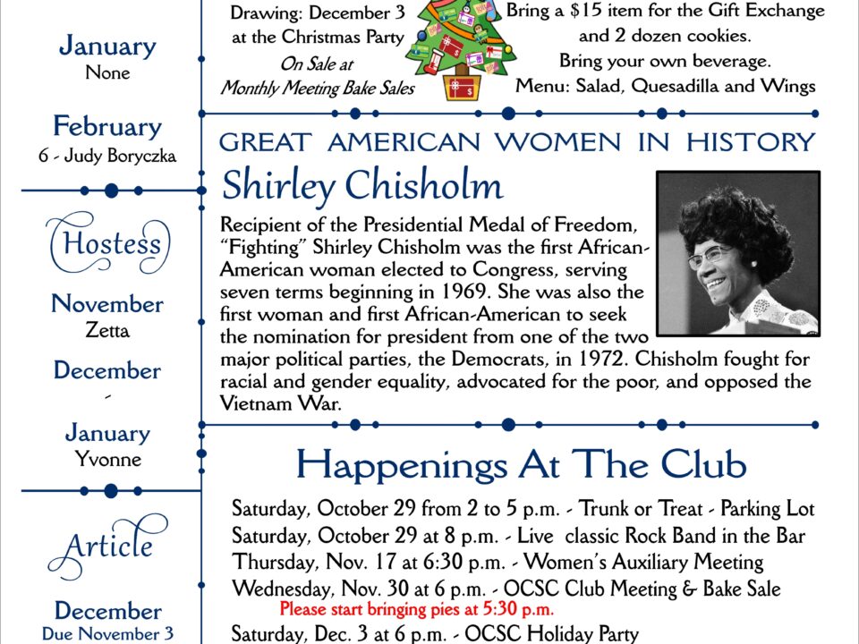 Womens Auxiliary November 2022 Newsletter