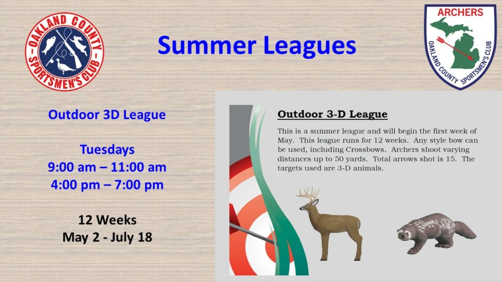 Outdoor 3D league Summer 2023