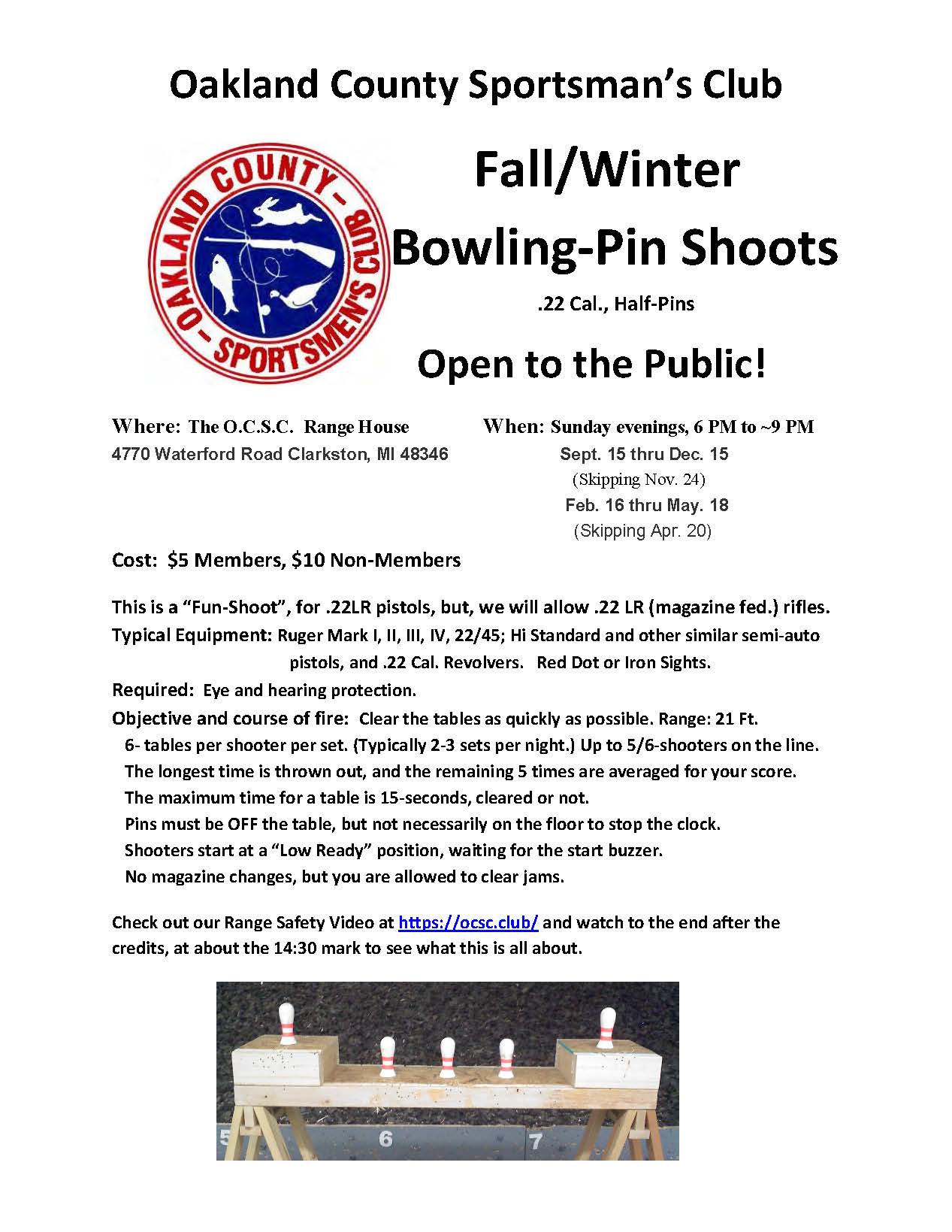 Fall-winter bowling pin shoot 2024