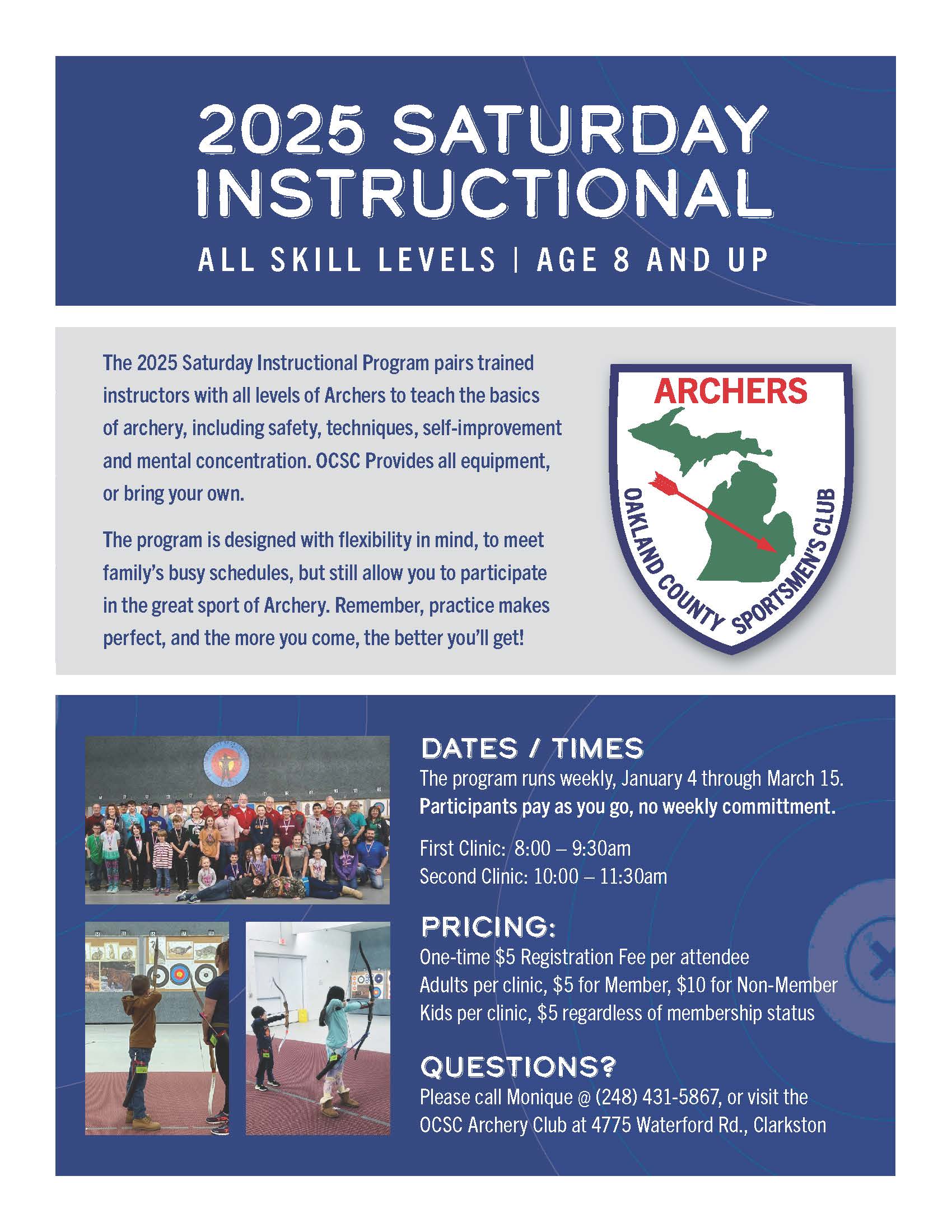 2025 Saturday Instructional flyer